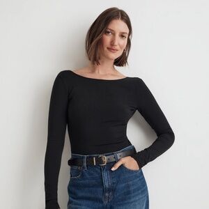 Madewell Ballet Thong Black Bodysuit NWOT